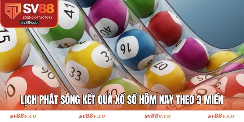 Lịch phát sóng kết quả xổ số hôm nay theo 3 miền